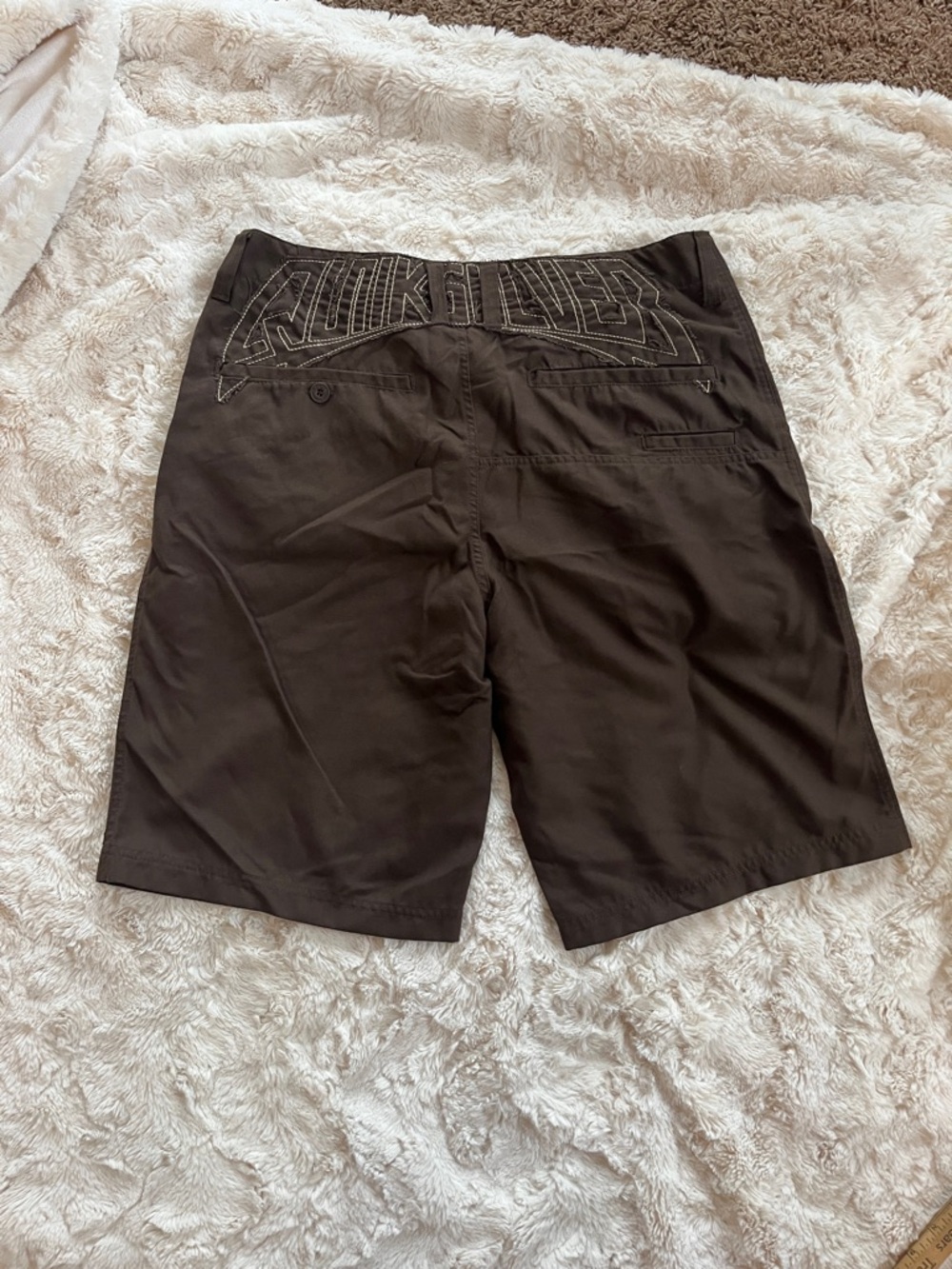 Quiksilver Men's Brown Flat Front Shorts - Picture 5 of 7